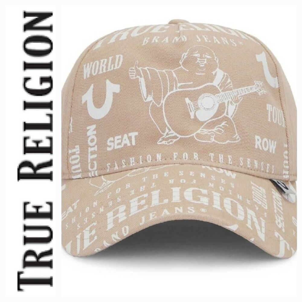 True‎ Religion Printed Logo Cap- Sand